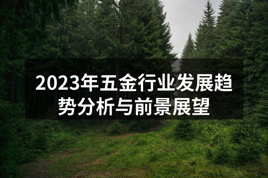 2023年五金行业发展趋势分析与前景展望